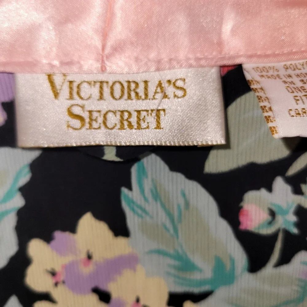 Vintage 90s Victoria's Secret Gold Label Floral Kimono Robe Womens OS Romantic